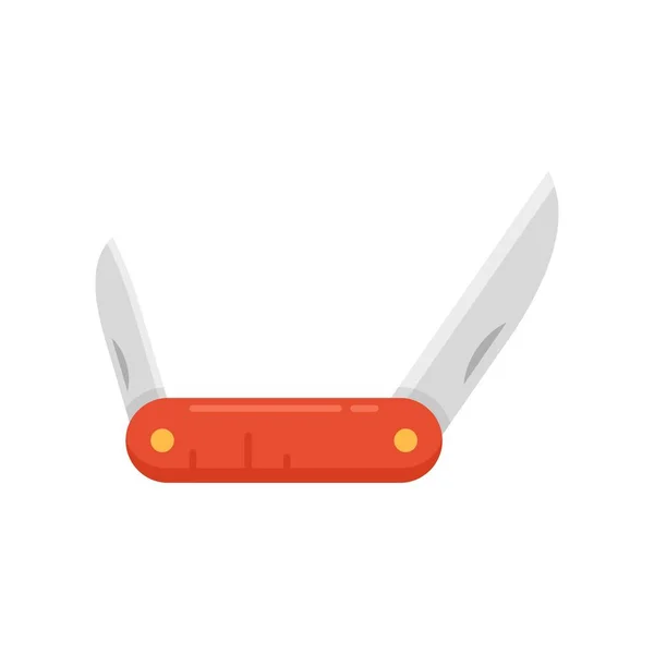Hiking knife icon flat isolated vector — ストックベクタ