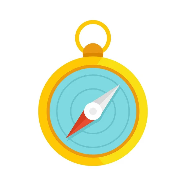 Hiking hand compass icon flat isolated vector — Image vectorielle