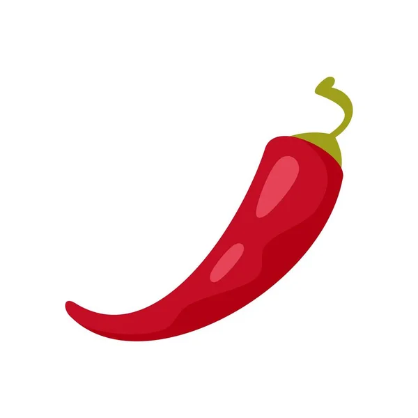 Roter Chilischote Symbol flacher isolierter Vektor — Stockvektor