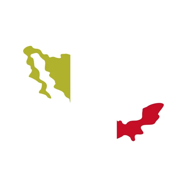 Meksika bölge simgesi düz izole vektör — Stok Vektör
