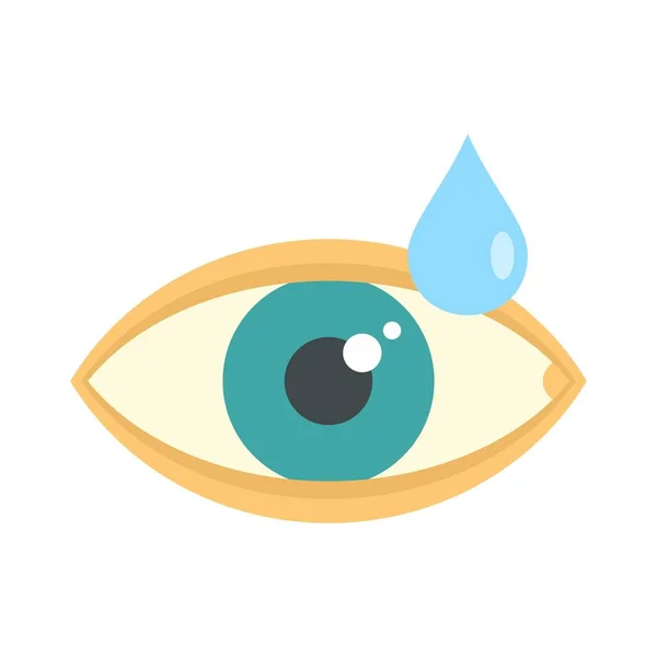 Medical eye drop icon flat isolated vector — Stock Vector