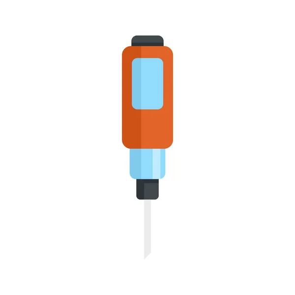 Insulina strumento icona dose vettore piatto isolato — Vettoriale Stock