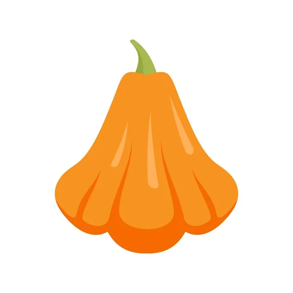 Cosecha icono de calabaza plana vector aislado — Vector de stock