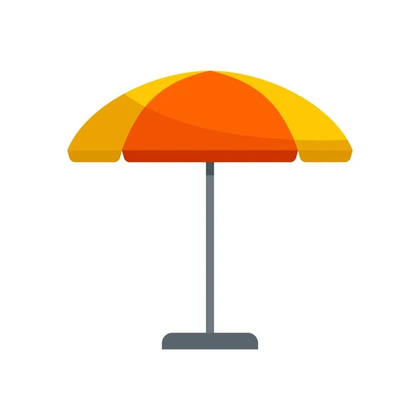 Zon strand paraplu pictogram platte geïsoleerde vector — Stockvector