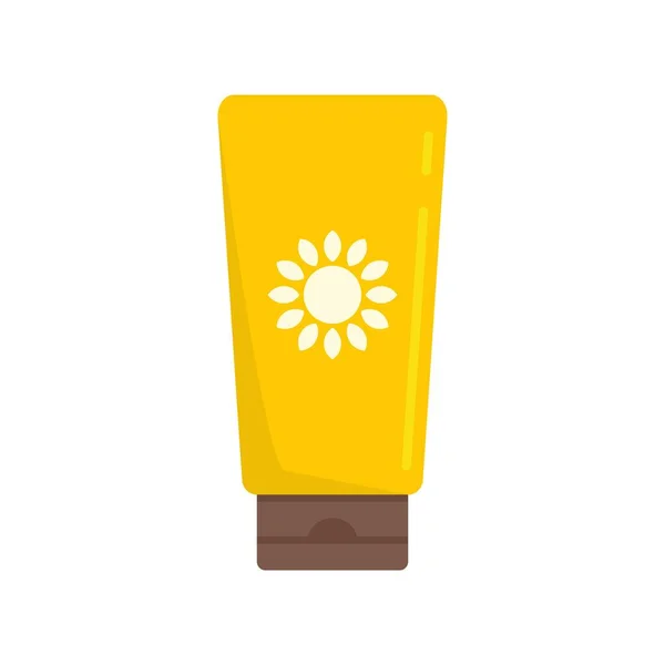 Sunscreen tube cream icon flat isolated vector — Stock Vector