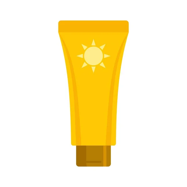 Uv protection tube cream icon flat isolated vector — 스톡 벡터