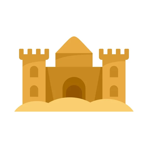 Grande ícone castelo de areia plana vetor isolado — Vetor de Stock