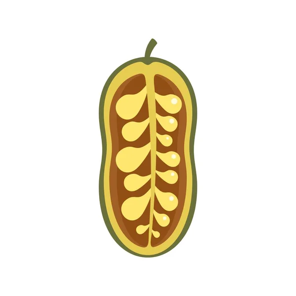 Плоский изолированный вектор значка Jackfruit — стоковый вектор