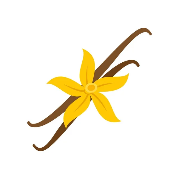 Icône fleur de vanille plat vecteur isolé — Image vectorielle