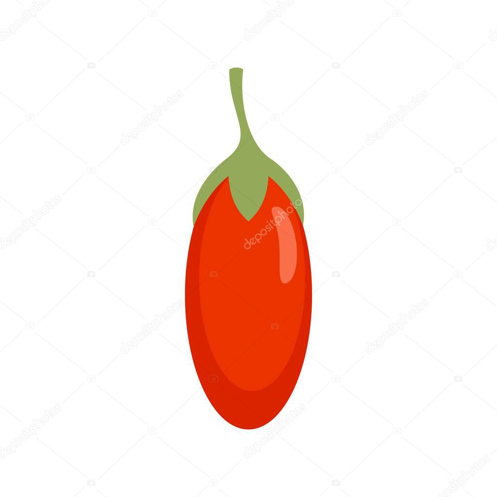 Goji berry icon flat isolated vector