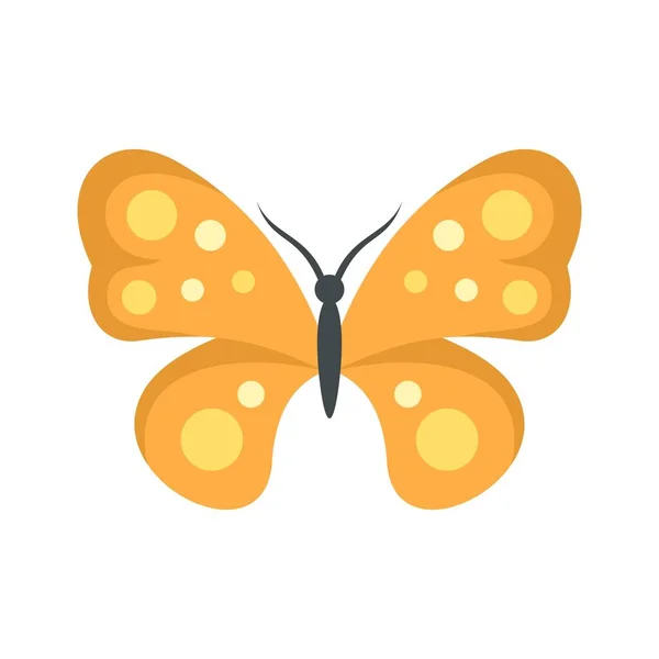 Icono brillante mariposa plana aislado vector — Vector de stock