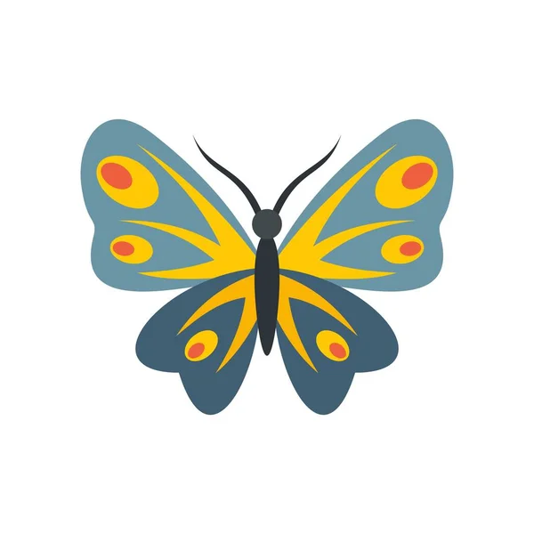 Verano mariposa icono plano aislado vector — Vector de stock