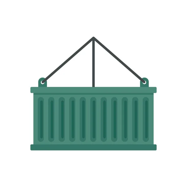 Icône de la boîte à conteneurs vecteur isolé plat — Image vectorielle