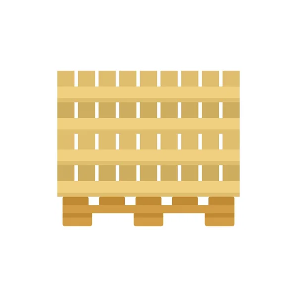 Ikona palety drewna płaski izolowany wektor — Wektor stockowy
