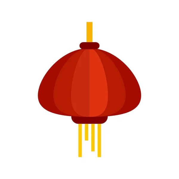 Decor chinese lantern icon flat isolated vector — Stock Vector