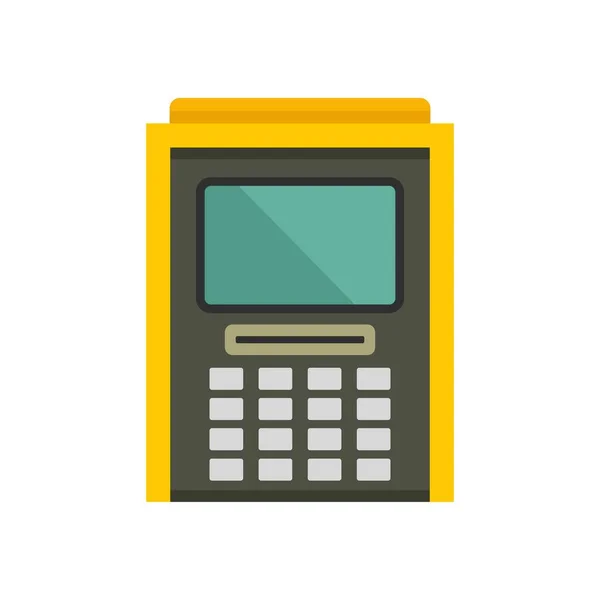 Atm cash debit icon flat isolated vector — 스톡 벡터