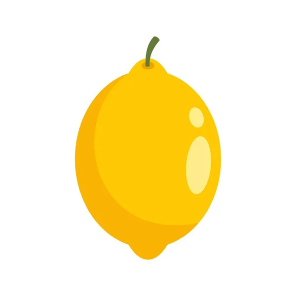 Icono amarillo limón plana vector aislado — Vector de stock
