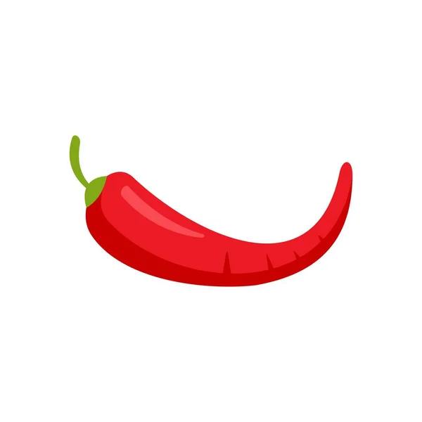 Icono de chile rojo plano aislado vector — Vector de stock
