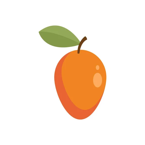 Экзотический эко-манго иконка плоский изолированный вектор — стоковый вектор