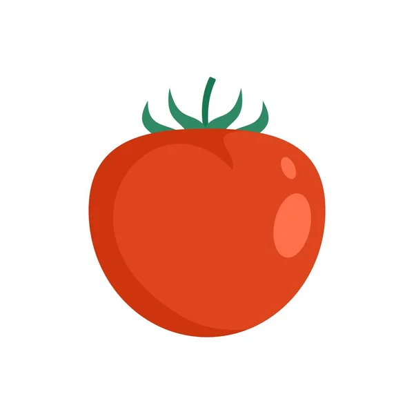 Organic red tomato icon flat isolated vector — Stock Vector