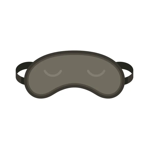 Ícone de máscara de sono vetor isolado plano — Vetor de Stock