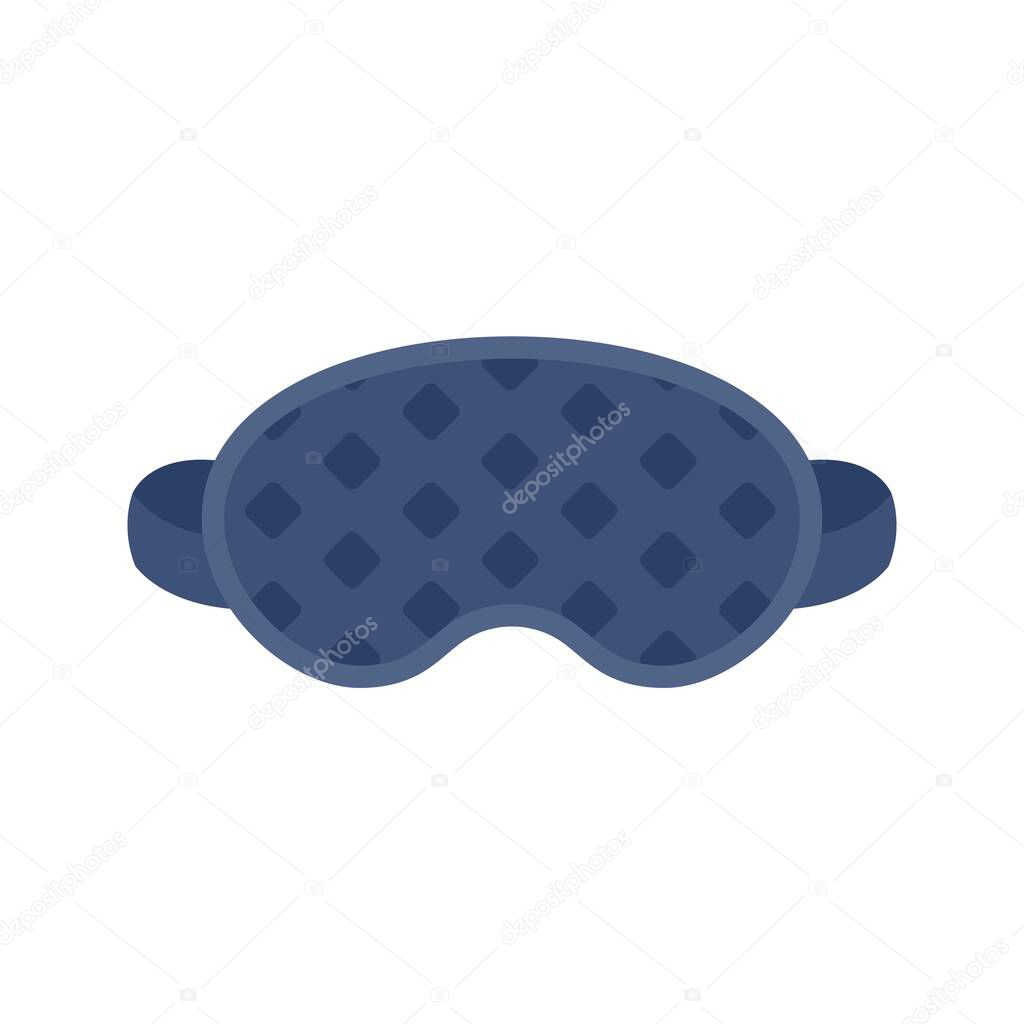 Face sleeping mask icon flat isolated vector