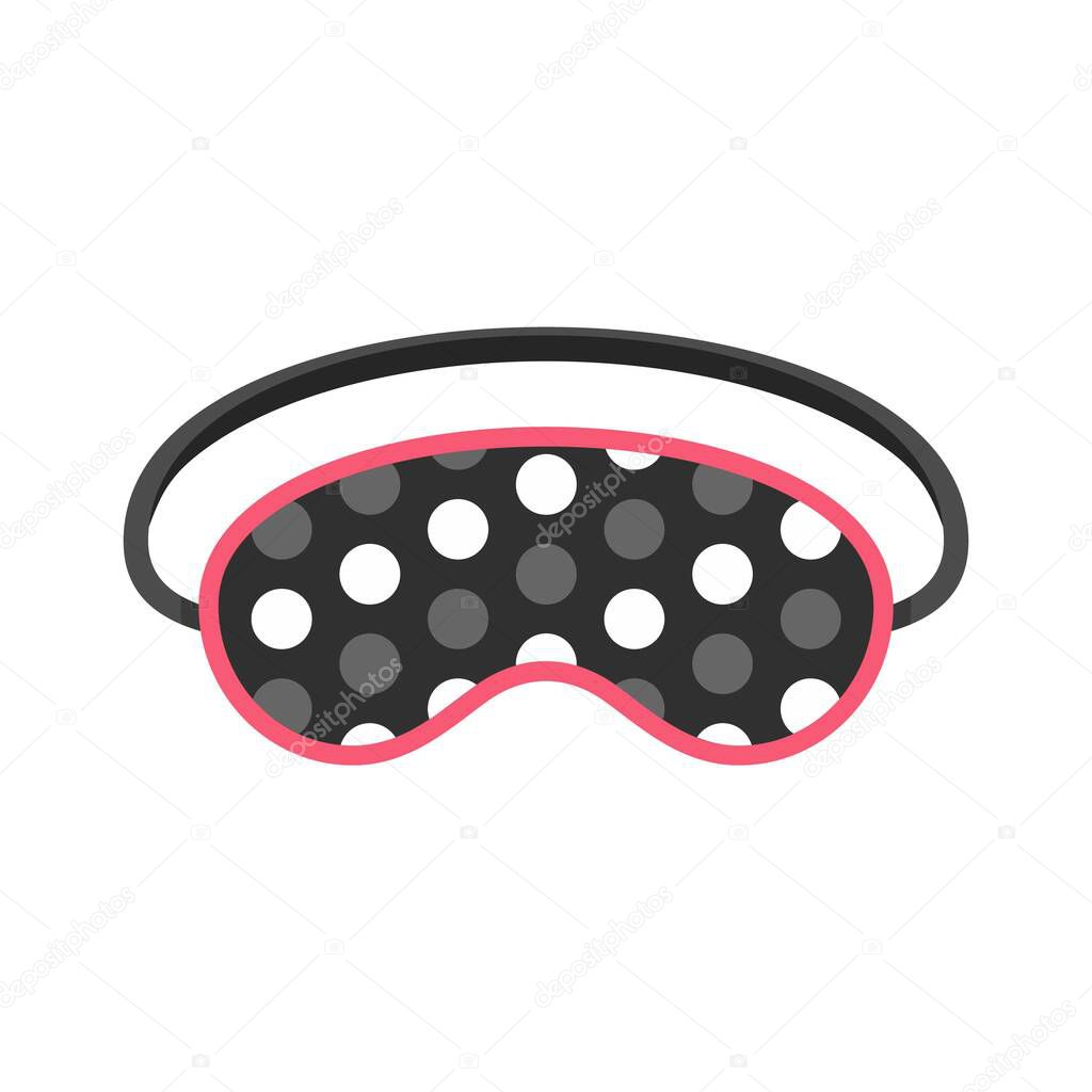 Party sleeping mask icon flat isolated vector