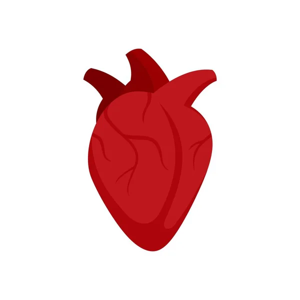 Медична ікона людського серця плоский ізольований вектор — стоковий вектор