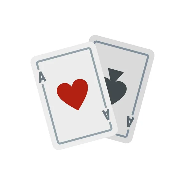 Video game playing cards icon flat isolated vector — Stock Vector