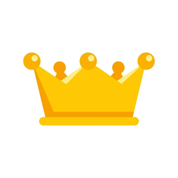 Zlatá hra koruny ikona plochý izolovaný vektor — Stockový vektor