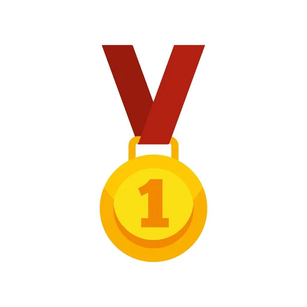 Icono de medalla de videojuego plana vector aislado — Archivo Imágenes Vectoriales