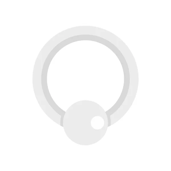 Belleza piercing icono plano aislado vector — Vector de stock