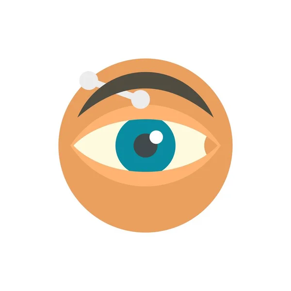 Eye piercing icon flat isolated vector — Stock Vector