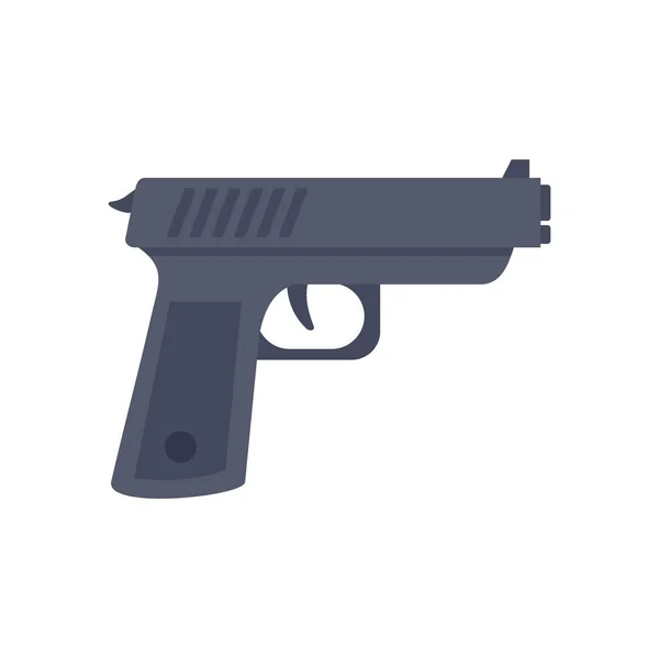 Polis silahı ikonu düz izole vektör — Stok Vektör