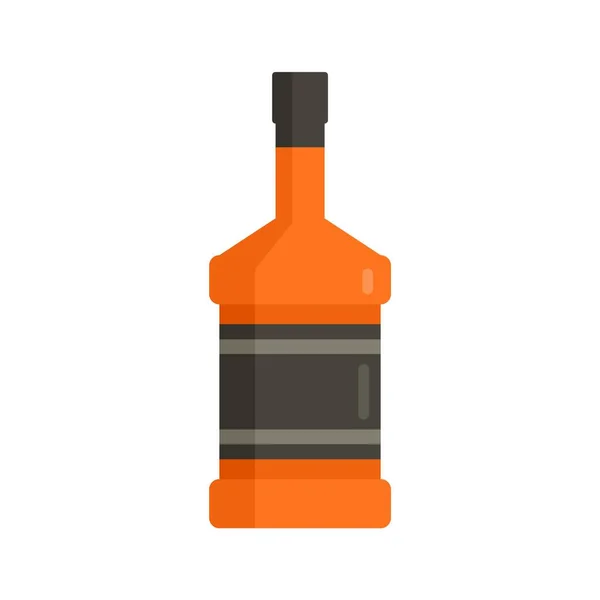 Bouteille de whisky hors taxes icône plat vecteur isolé — Image vectorielle