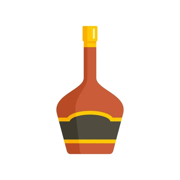 Duty free wijnfles pictogram platte geïsoleerde vector — Stockvector