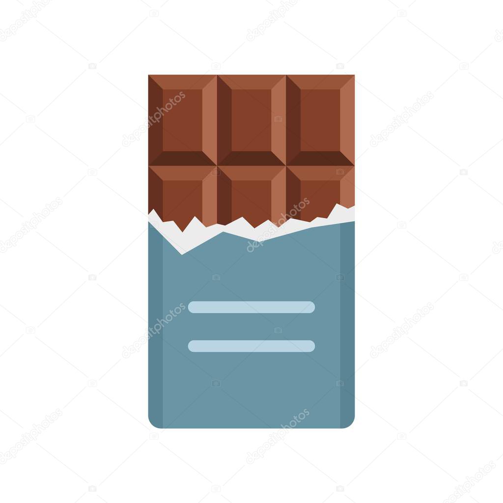 Duty free shop chocolate bar icon flat isolated vector