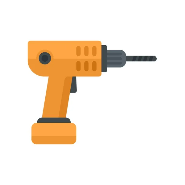 Electric drill icon flat isolated vector — Stock Vector
