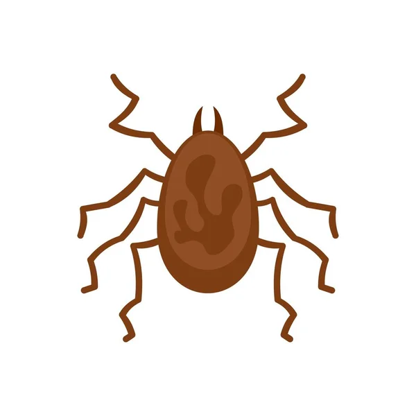 Ícone de parasita de aranha vetor isolado plano — Vetor de Stock