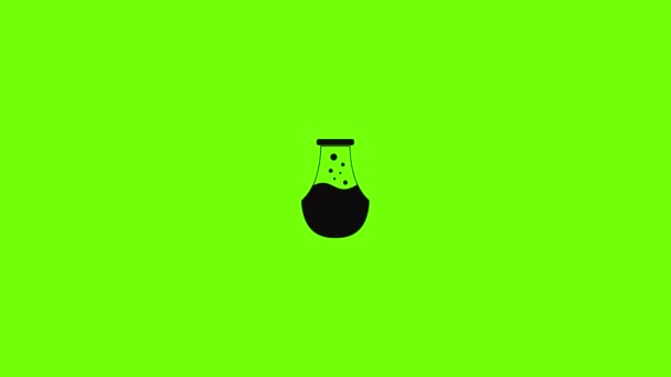 Kemikaliedryck kolv ikon animation — Stockvideo
