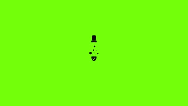 Potion aroma fles pictogram animatie — Stockvideo