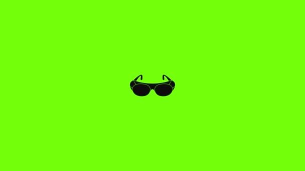 Welding glasses icon animation — Stock Video