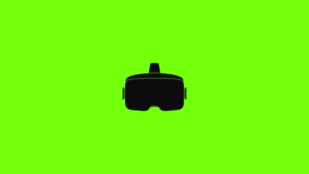 Vr óculos headset ícone animação — Vídeo de Stock