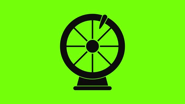 Fortune wheel icon animation — Stock Video