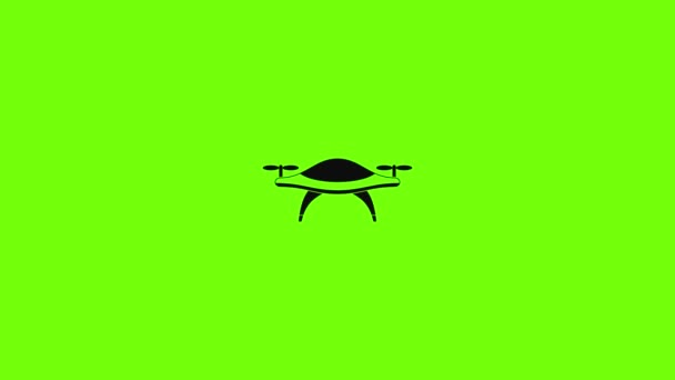 Concept drone icon animation — Stock Video