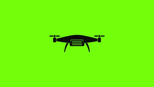 Sky drone icon animation — Stock Video