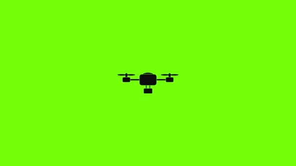 Avión drone icono de animación — Vídeos de Stock