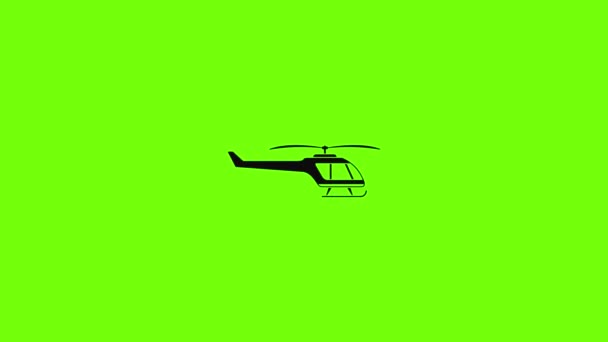 Small helicopter icon animation — Stock Video