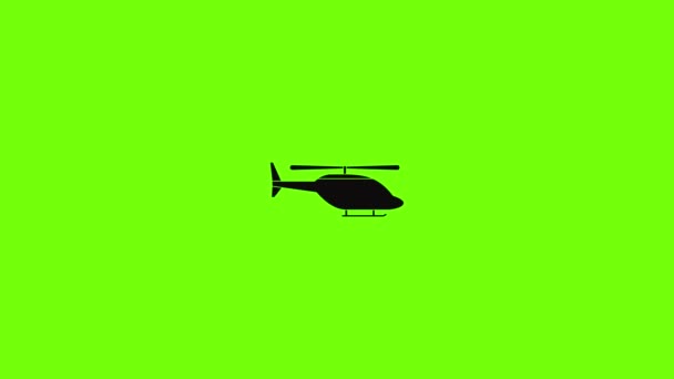 City helikopter pictogram animatie — Stockvideo