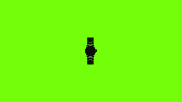 Gold watch icon animation — Stock Video